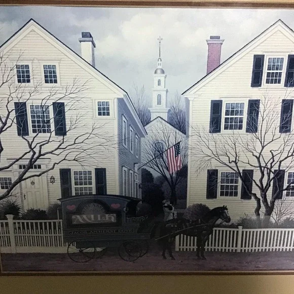 Charles Wysocki Framed Art "My Milkman" Americana Framed 23x19 Folk Art - Picture 5 of 10